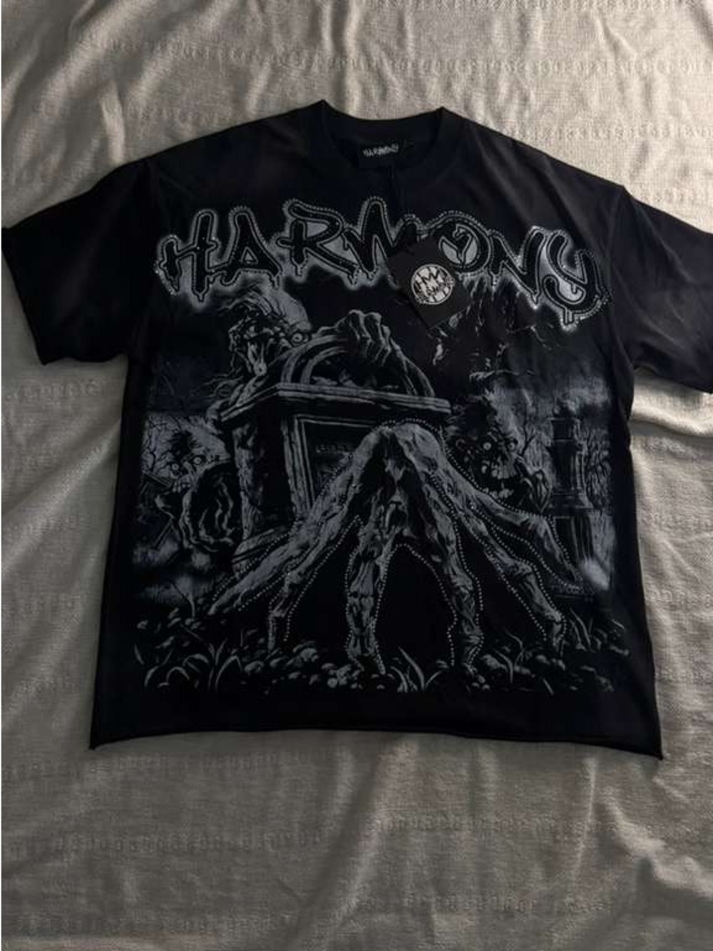 Harmony Black Graphic Print Men’s T-Shirt